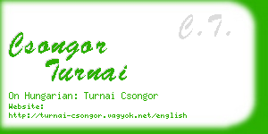 csongor turnai business card